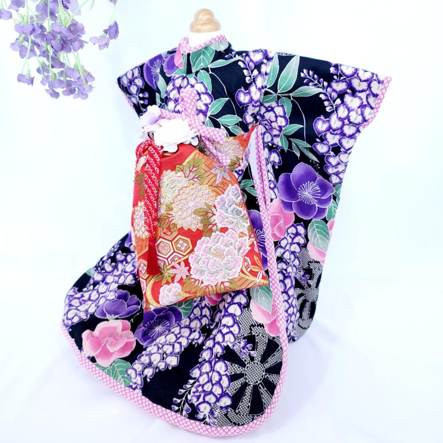 オーダーメイド犬服の着物大振袖ー藤ものがたりお引きずり : オーダー