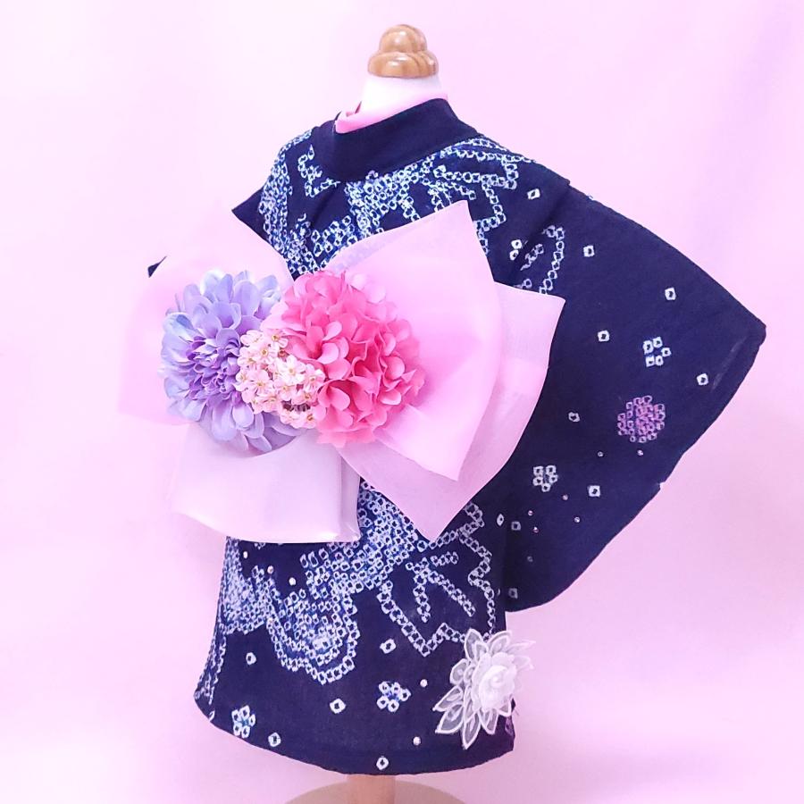 F4.pon2pan2☆犬現品有松絞り浴衣☆犬浴衣☆ F4.pon2pan2☆犬