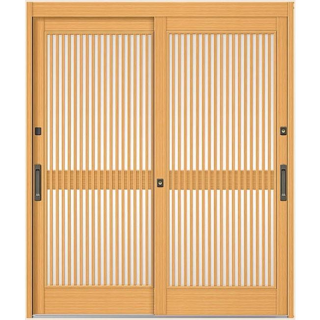 花伝 K6 70型 千本格子 2枚建 半外付枠 ランマなし 16919 玄関 引き戸