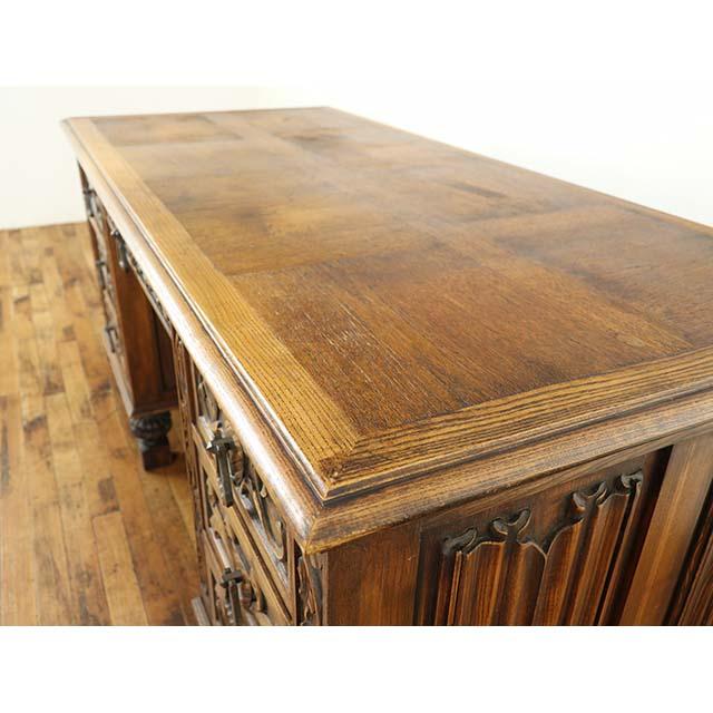 フランス アンティーク 家具 デスク 書斎机 オーク 1920年代