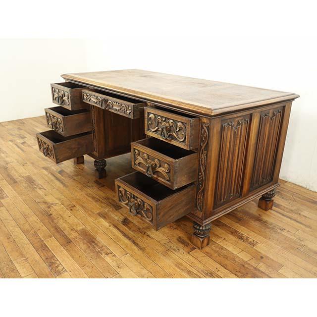 フランス アンティーク 家具 デスク 書斎机 オーク 1920年代