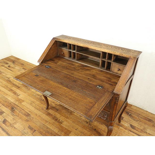 英国風 アンティーク家具 ライティングデスク 猫足 書斎 ビンテージ