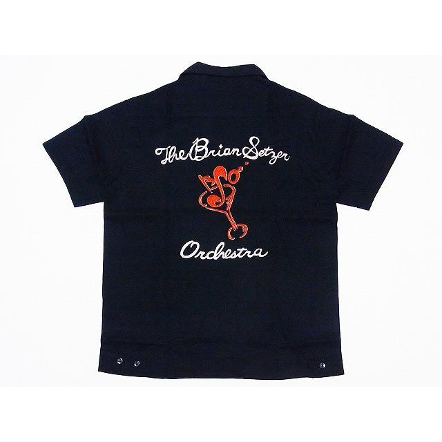 ブライアンセッツァーオーケストラボーリングシャツ黒L