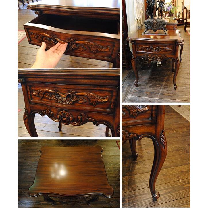 アンティーク調 猫脚 チェスト サイドテーブル コンソール 花台 電話台