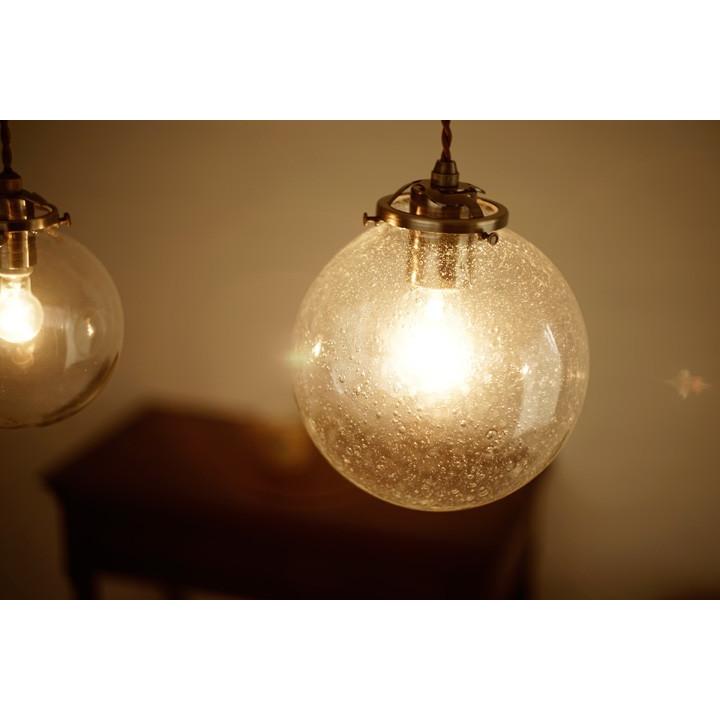 1灯 ペンダントライト Orelia-L ボール ガラス LED電球 レトロ