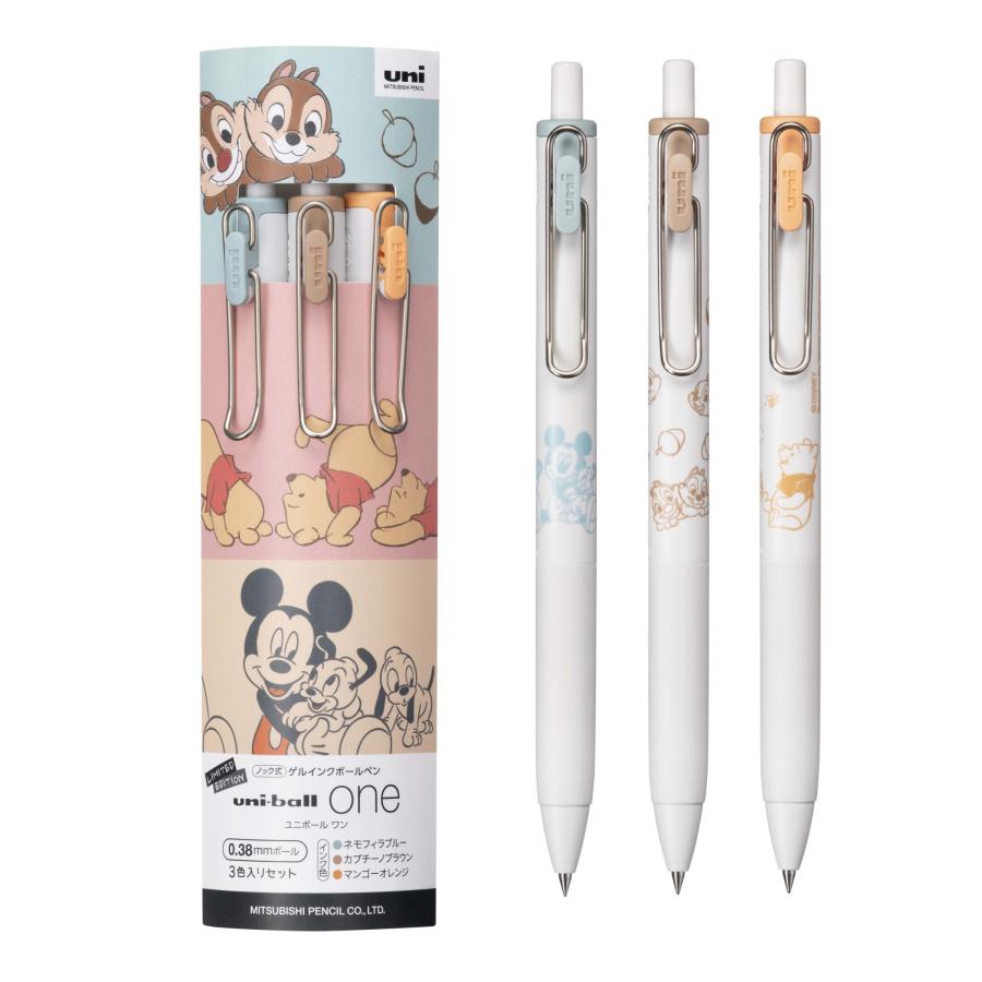 三菱鉛筆 在庫処分 限定 ユニボール ワン 3色セット ディズニー A