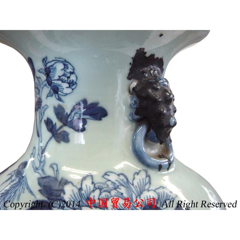 景徳鎮花瓶 清朝同治 青花鳳牡紋瓶 : 中国貿易公司ctcオンライン