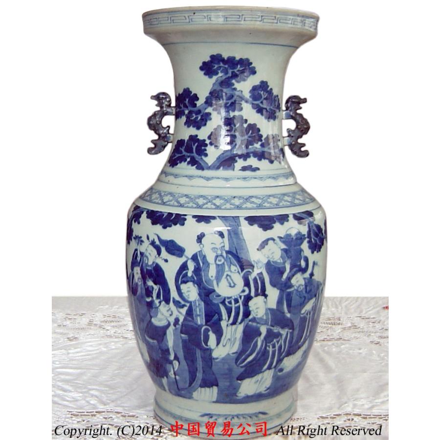 ▽鴻▽清朝時代 陶磁器 乾隆年製 青花纏枝花卉八宝紋