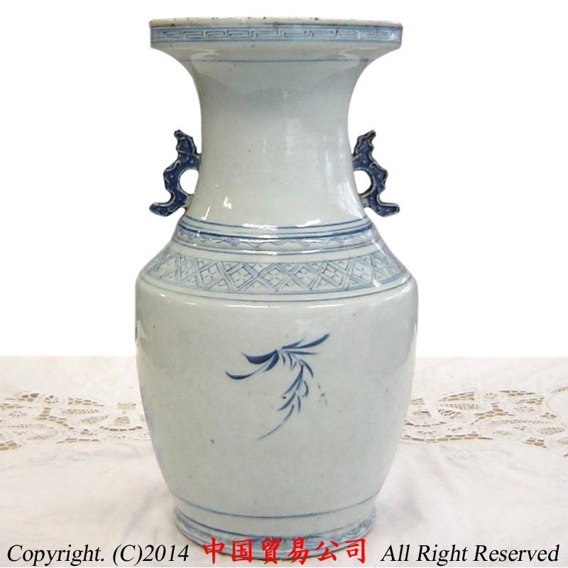 景徳鎮花瓶 清朝道光 青花人物双耳紋瓶 : 中国貿易公司ctcオンライン