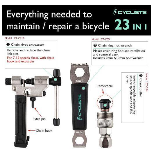 CYCLISTS 自転車専用工具セット 23点セット シマノ対応 ツールボックス