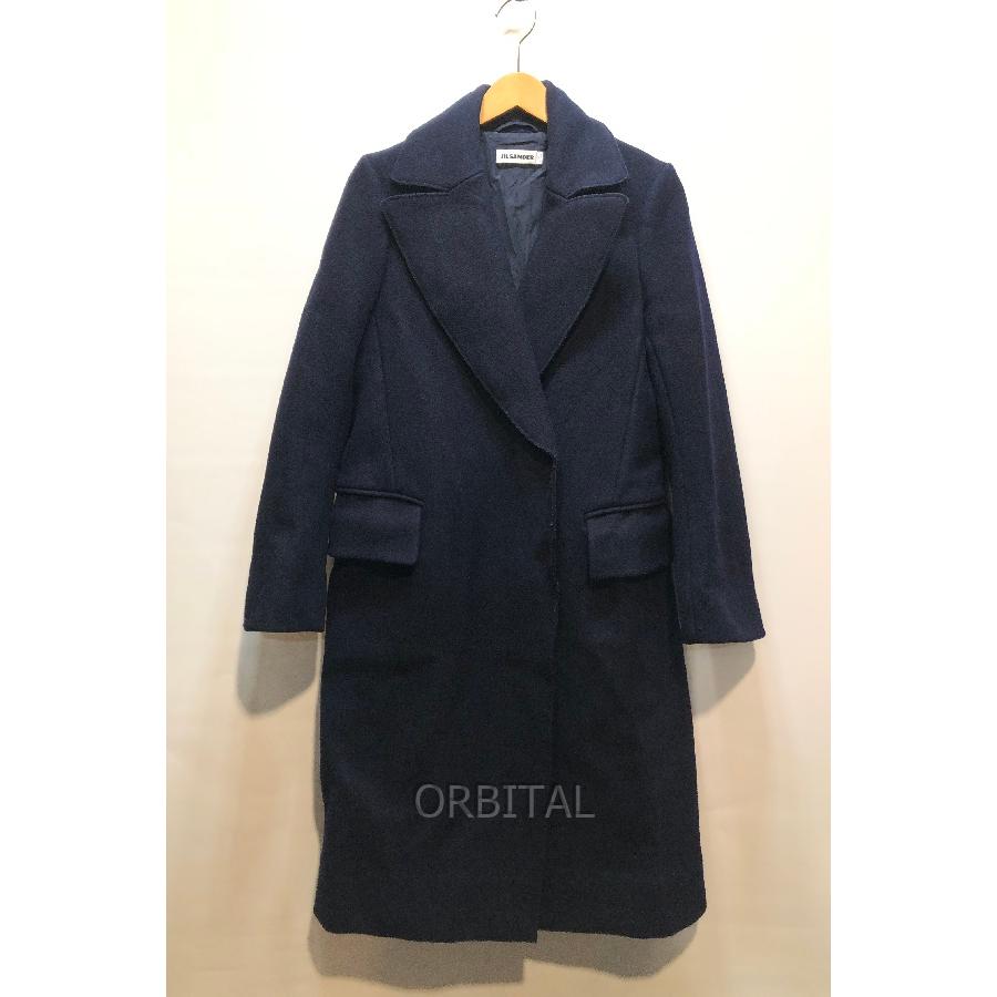 経堂) Jil Sander ジルサンダー ウールロングコート 切りっぱなし