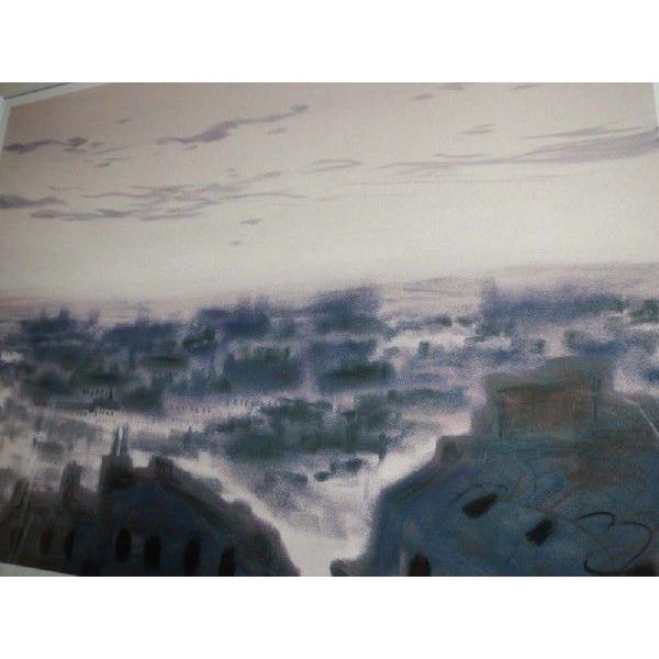 ヒロ、ヤマガタ モンマルトルの眺め シルクスクリーン 絵画 ED有り