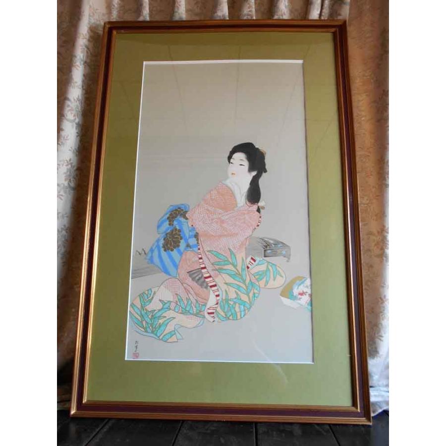 絵画 上村松園 娘深雪／版画 シルクスクリーン 全国送料無料 : 古都