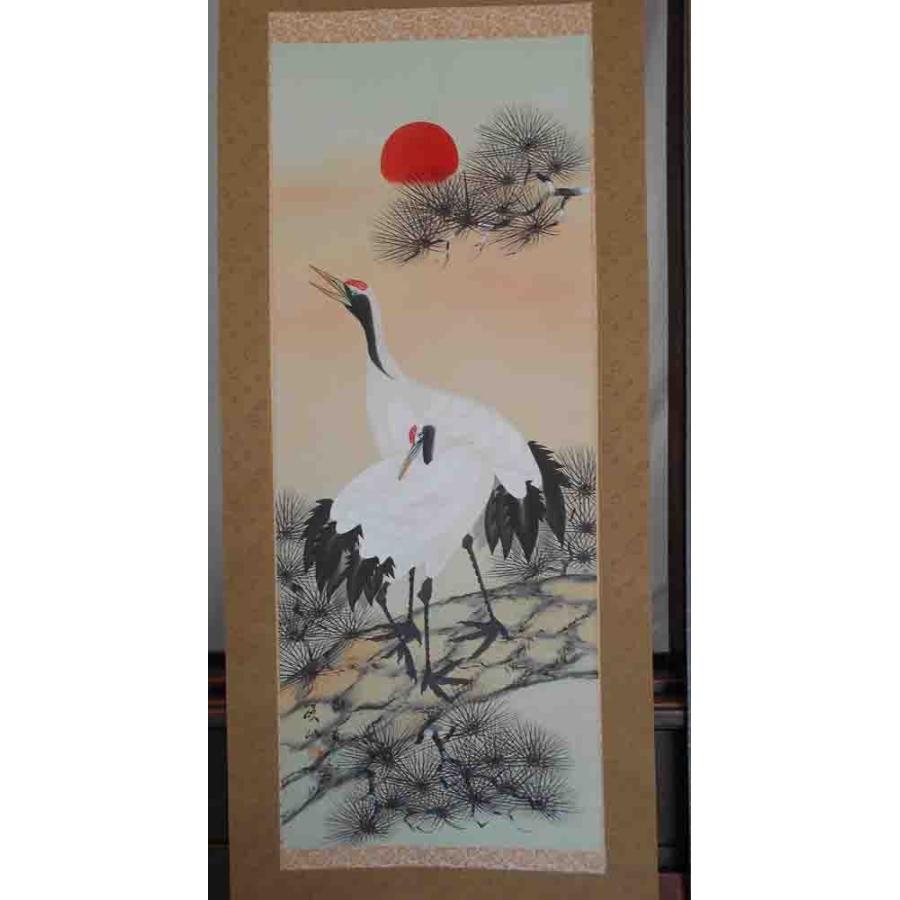 鶴泉 掛け軸 松上鶴 鶴泉 掛け軸 松上鶴 - メルカリ