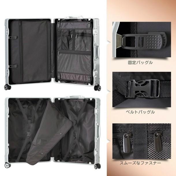 TABITORA 「60180-Silver-XL」 タビトラ スーツケース シルバー XL