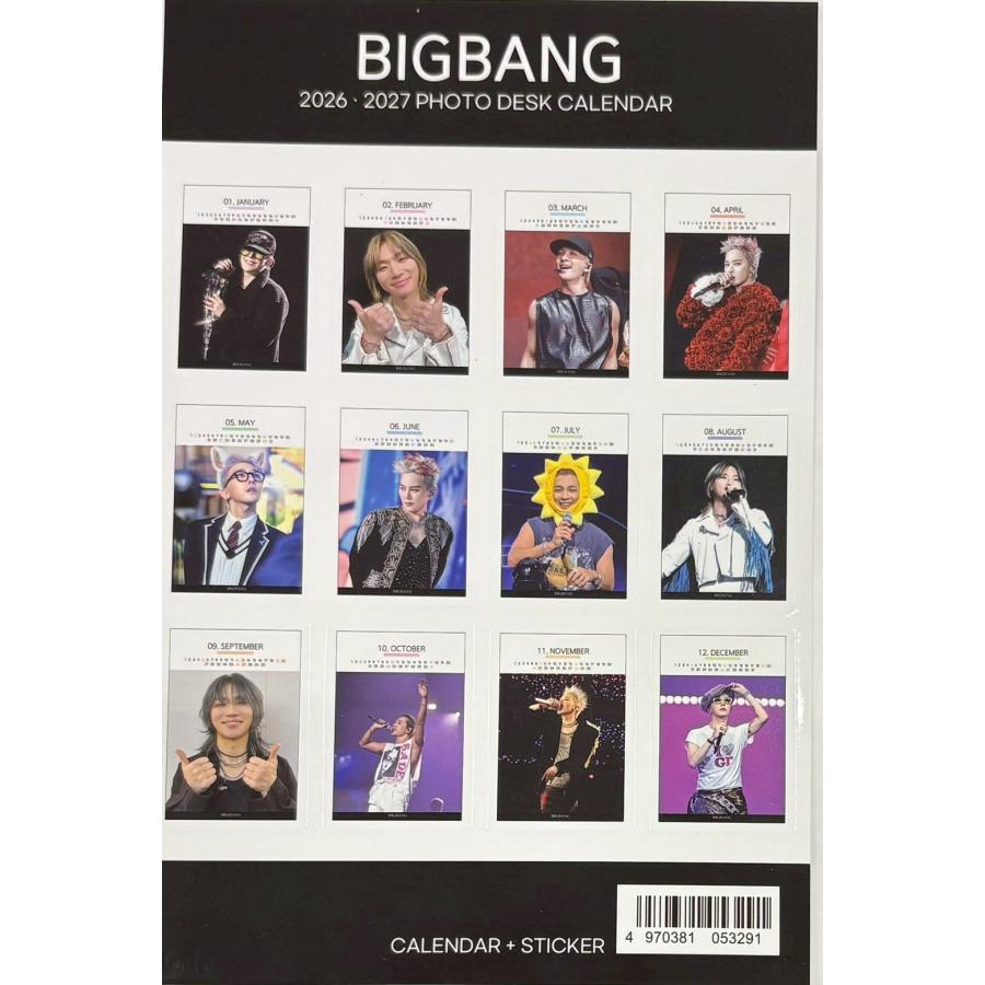 BIGBANG ビッグバン 2026 2027 卓上 カレンダー DESK CALENDAR