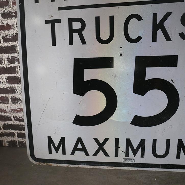 ビンテージ MILE 186マイルトラフィックサイン 看板ロードサイン USA製