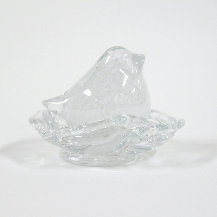 FMkonstglasコンストグラス】ガラス製 鳥のオブジェ ペーパーウエイト