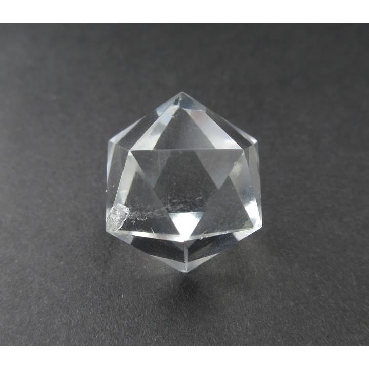 正二十面体水晶 クル産 ヒマラヤ 神聖幾何学立体 プラトン 立体 瞑想