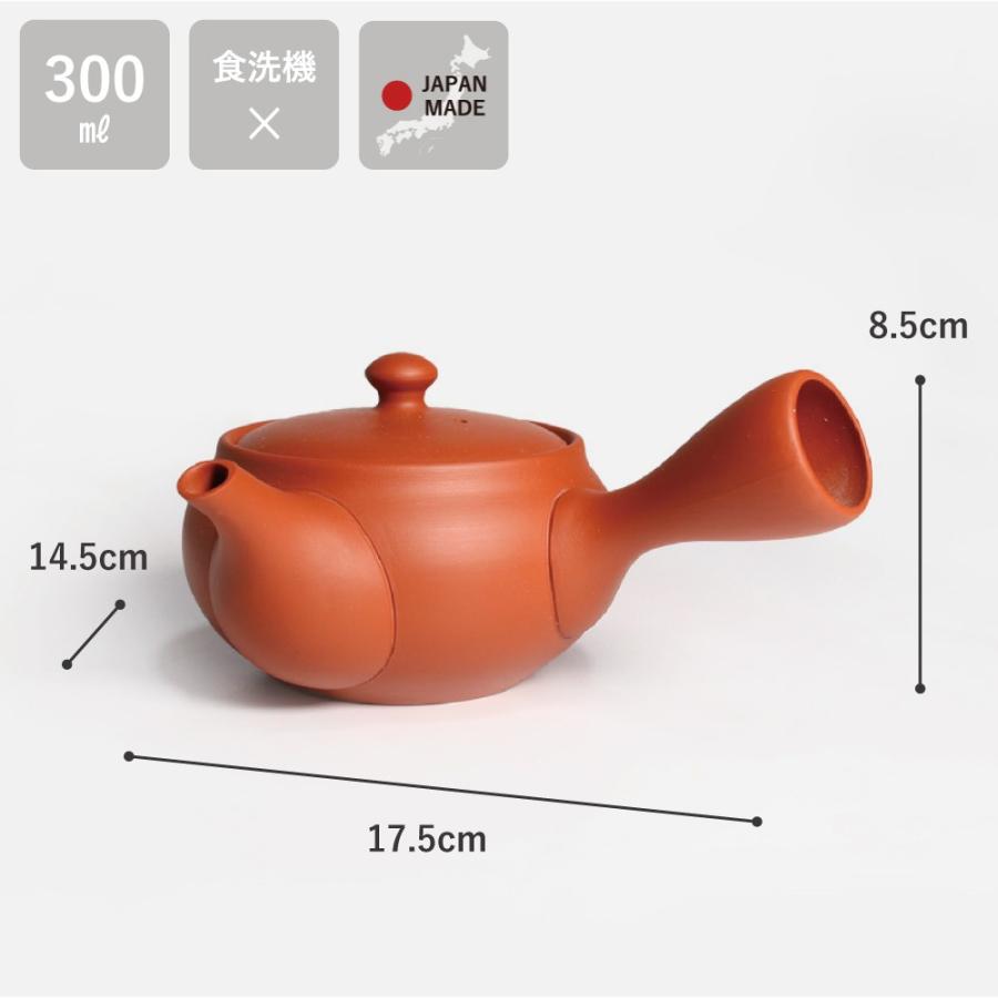 急須 常滑焼 おしゃれ 300ml 2人用 常滑急須 朱泥急須 福平 JINSUI