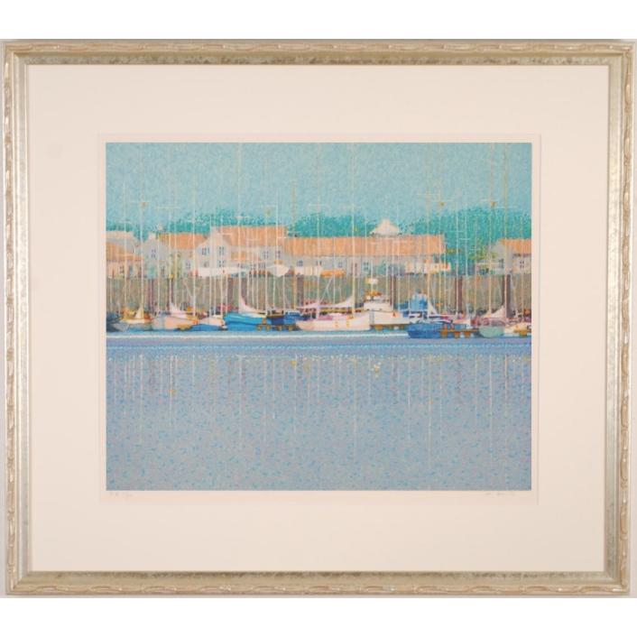 海 絵画 風景画 フランス 船 絵 リトグラフ 版画 アンドレ・ブーリエ