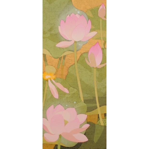 本荘正彦 蓮華瑞相 花 絵画 蓮 インテリア 和風 絵 木版画 プレゼント