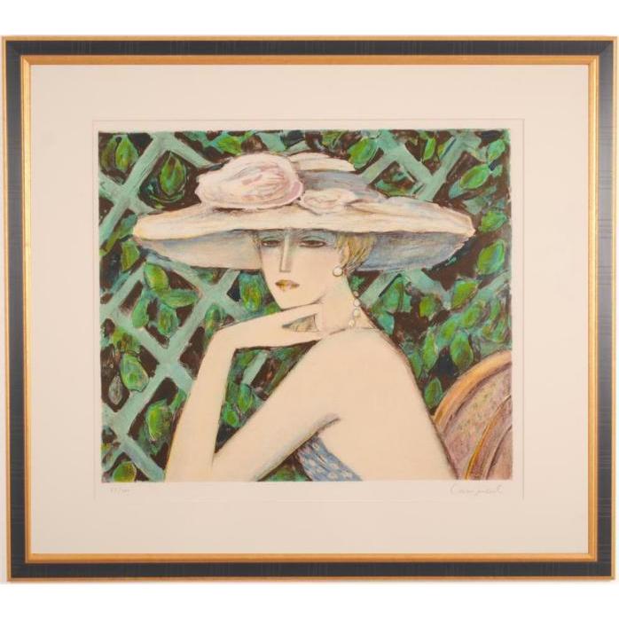 ジャン・ピエール・カシニョール 絵画 リトグラフ 版画 人物画 女性