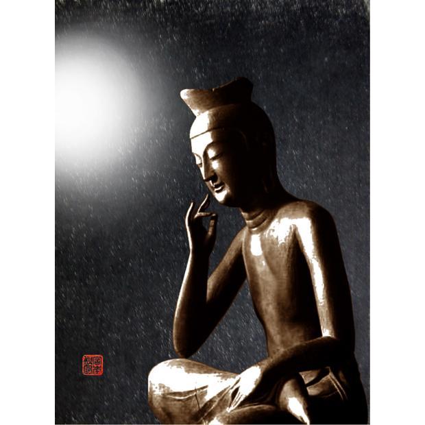 宮本秋風 弥勒菩薩 仏像 絵画 インテリア 京都府京都市太秦 広隆寺