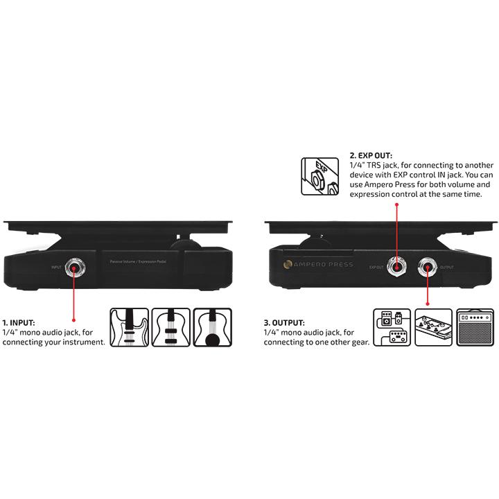 HOTONE AMPERO PRESS 25k / パッシブ ボリュームペダル