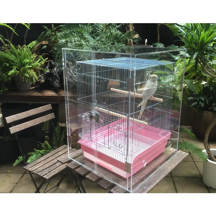 プレミアム】W595×H710×D545 アクリルバードケージ [ワイドタイプ