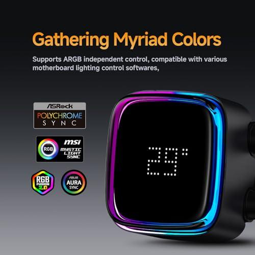 Ocypus Iota L36 CPUクーラー 水冷、デジタルディスプレイ、360MM AIO