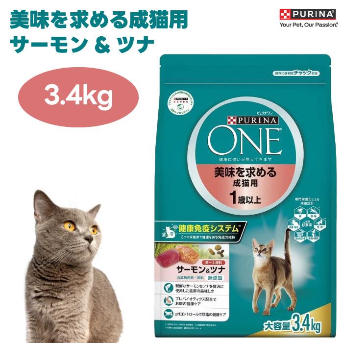 ピュリナ ワン キャット ドライ 美味を求める成猫用 1歳以上 サーモン