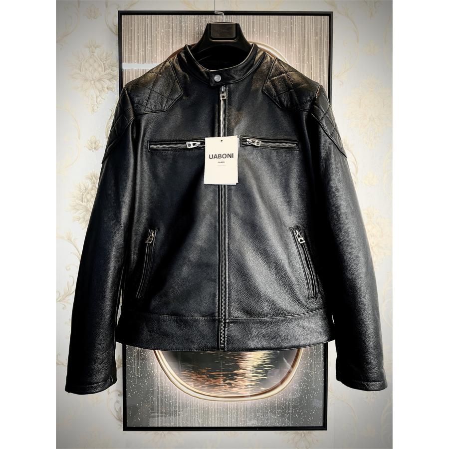 20%off レザージャケット EU製 Uaboni*Paris*ユアボニ 牛革 レザー
