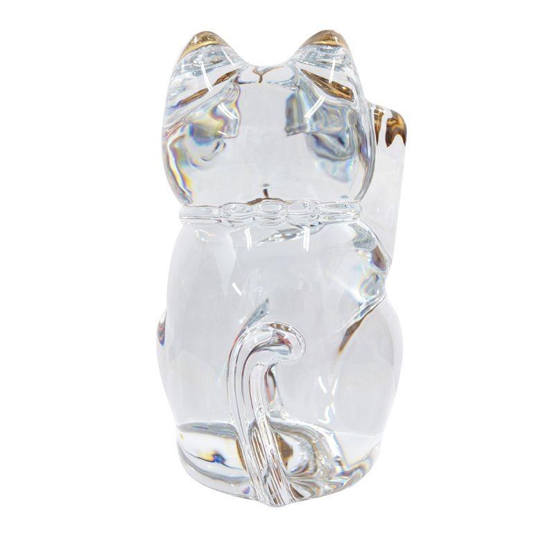 バカラ（Baccarat） クリスタルフィギュア 招き猫 まねき猫 縁起物 高