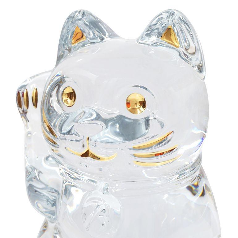 バカラ（Baccarat） クリスタルフィギュア 招き猫 まねき猫 縁起物 高