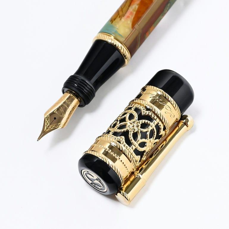 蘭王様】【ソリッドゴールド】ラレックス 50周年万年筆 8金無垢 14金