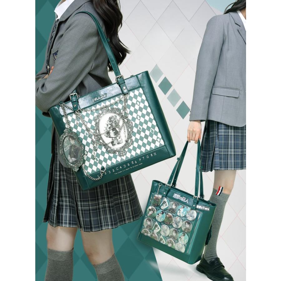 バッグ 痛バッグ 学園風 チェス柄 格子柄 レディース ロリータ