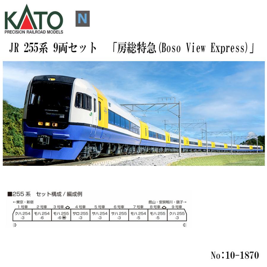 No:10-1870 KATO JR 255系 9両セット 房総特急(Boso View Express