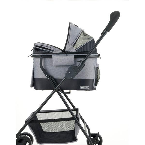 リッチェル（Richell） 犬 カート ペットカート ミニモ グレー 分離式