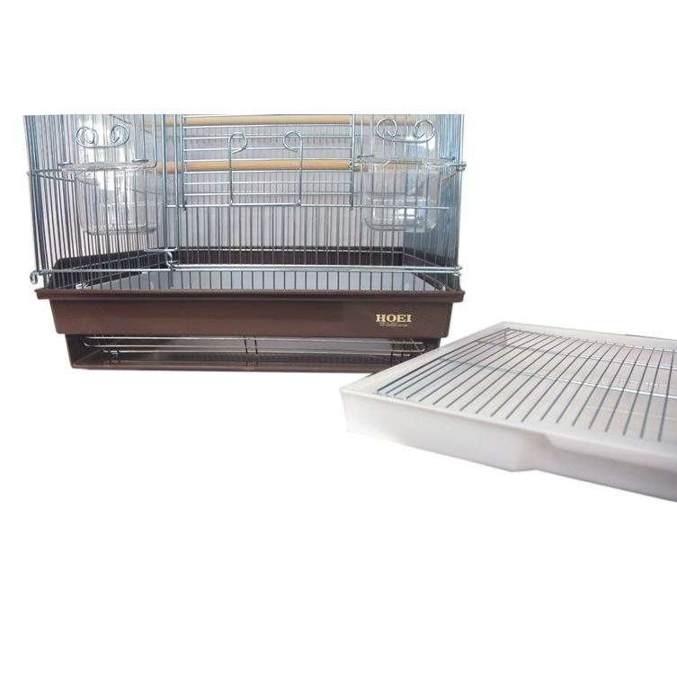HOEI 鳥かご ケージ HOEI 465インコ手のり 底カラー ホワイト (組立