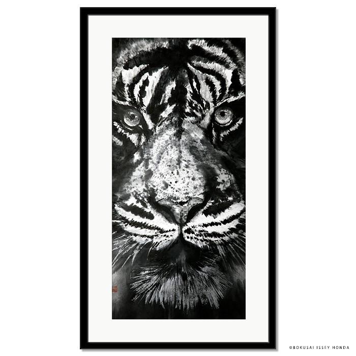 虎 水墨画 掛け軸 日本画掛け軸 虎と竹 水墨画 | 日本から世界へ