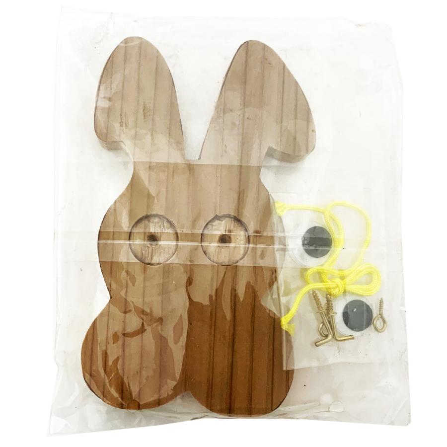 メール便可 ] 焼杉キット キーラック うさぎ【 焼き杉 工作 バーニング