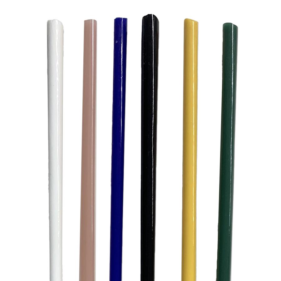 メール便可 ] 色ガラス棒 不透明タイプ 全5色 1本 【 トンボ玉 作り