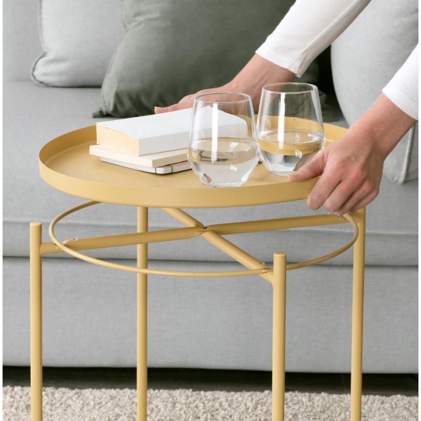 イケア（IKEA） サイドテーブル トレイ付き コーナーテーブル/トレイ