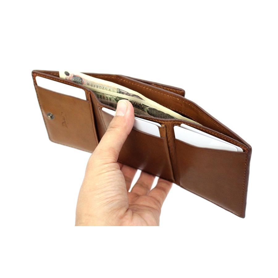 Dakota（ダコタ） 限定色ネイビー 三つ折り財布 ボックス型小銭入れ