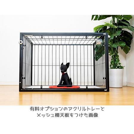 扉がアクリル ケージ W90×D60×H60cm 小〜中型犬用 6Mワイド クリアー