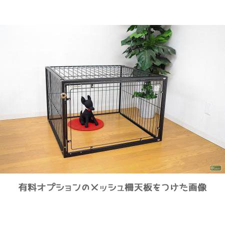 扉がアクリル ケージ W90×D90×H60cm 小型犬〜中型犬用 ROOMY 6Mワイド
