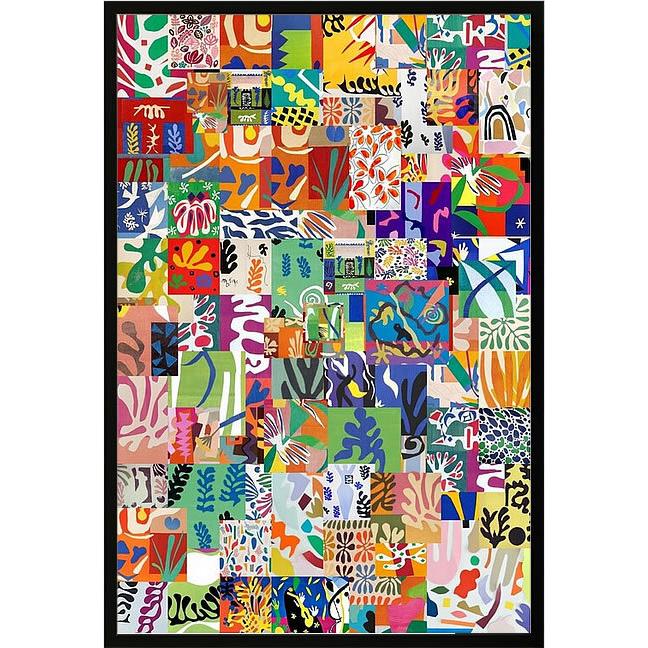 アンリマティス ポスター シルクスクリーン 低木 鳥 青 ダンス 絵画 額