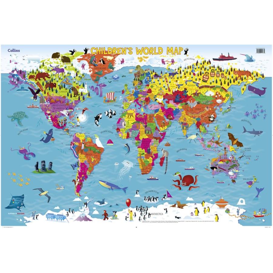 vianina ワールドマップ ポスター 50cm x 70cm Amazon | 世界地図