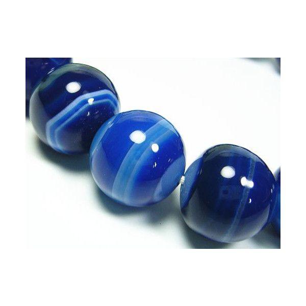 ブルー天眼石/天然石パワーストーン12mmブレスレット/青メノウ瑪瑙